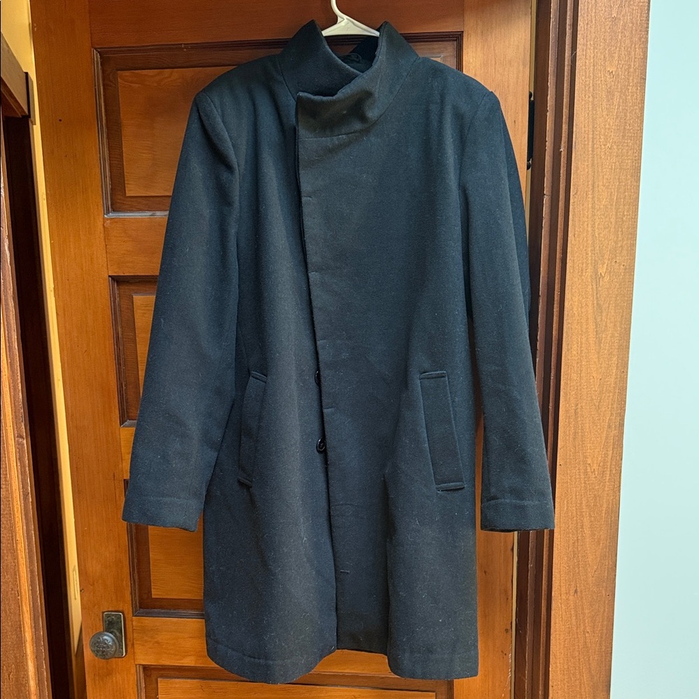 Boohoo Men's Elegant Black Trench Coat